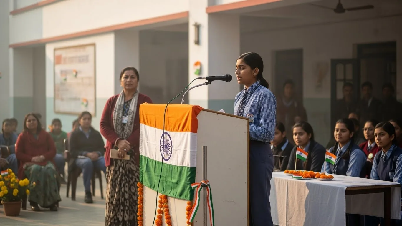 Republic Day Speech in Hindi 2026 (Short & Emotional)