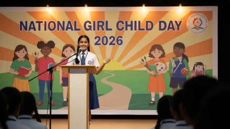 Student hosting National Girl Child Day Anchoring Script 2026
