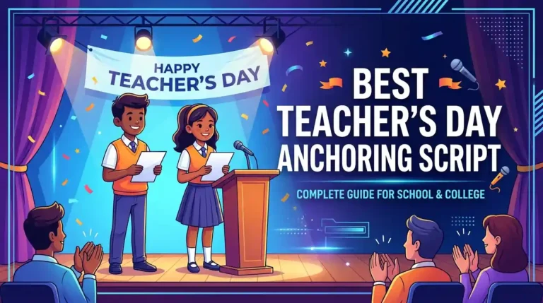 Best Teacher's Day Anchoring Script 2026 (School & College)
